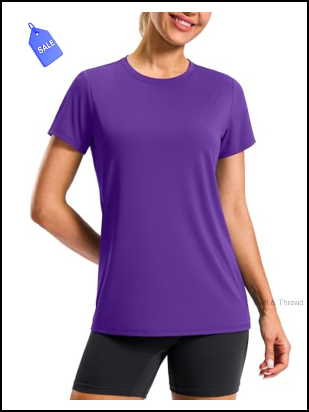 Women's Lightweight Moisture Wicking Short Sleeve Athletic T-Shirt